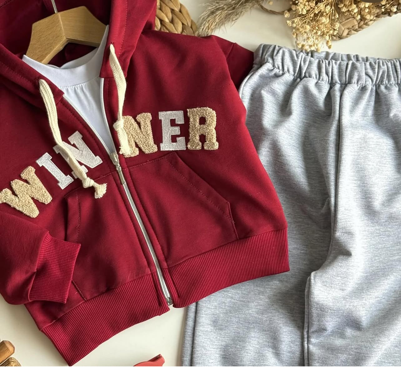 Winner kırmızı unisex çocuk takım