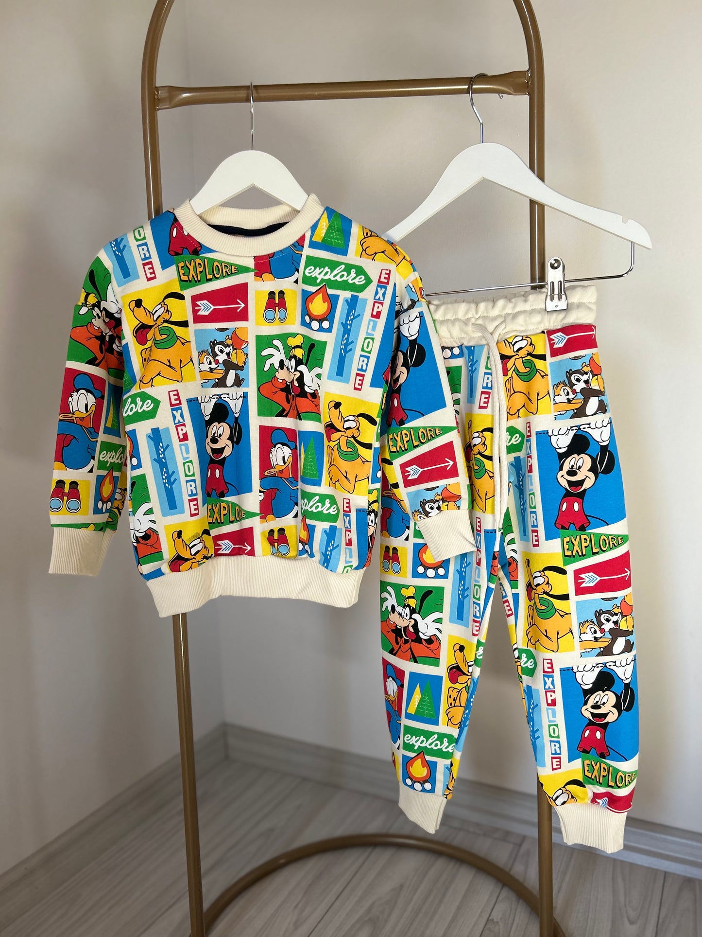 Disney mickey çok renkli unisex çocuk takım