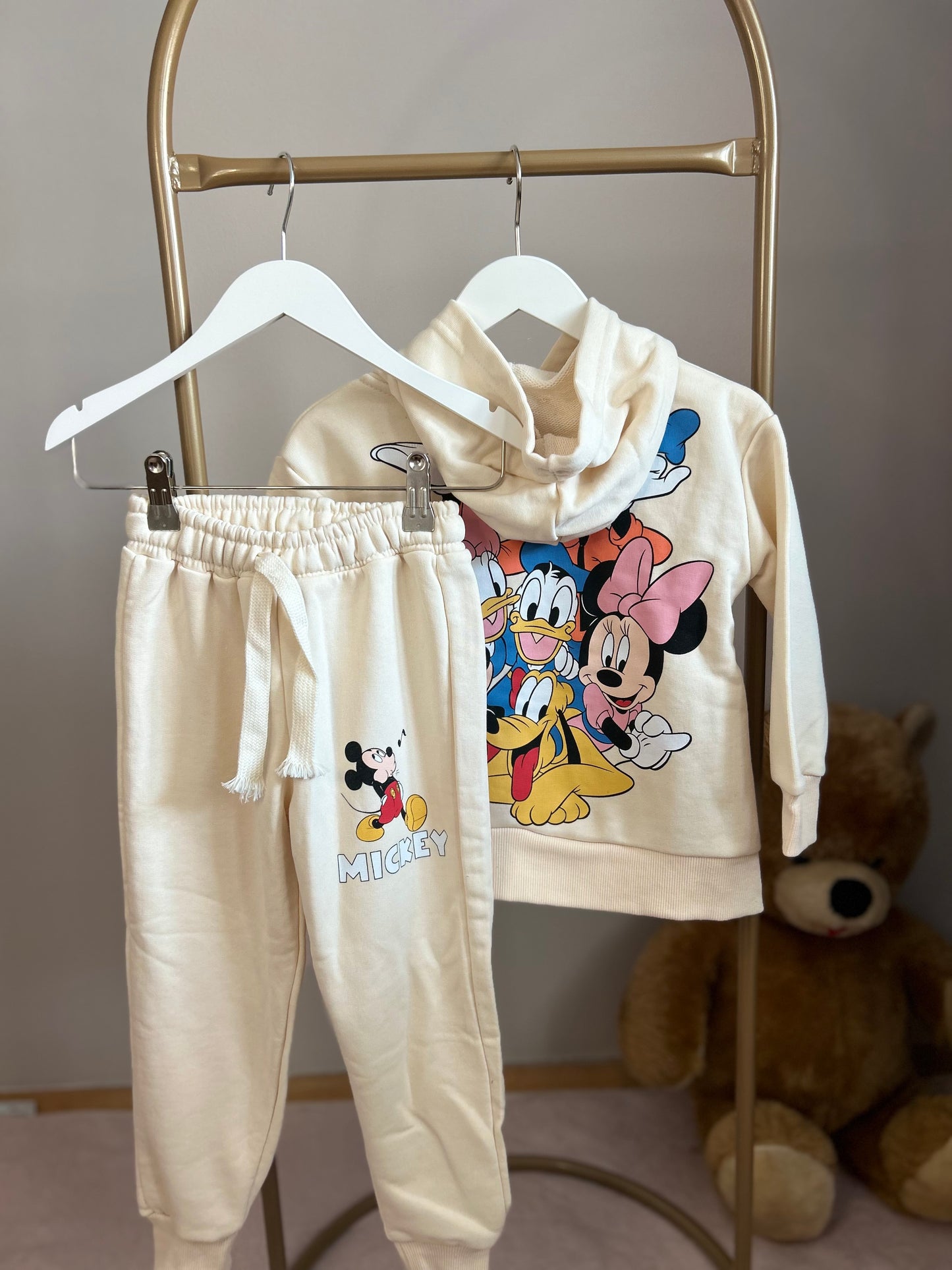 Mickey önden fermuar detaylı takım