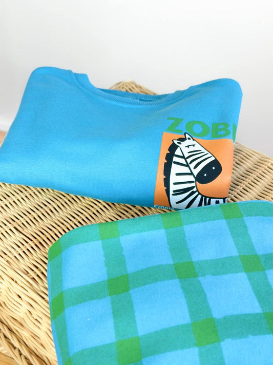 Zebra mavi erkek çocuk takım