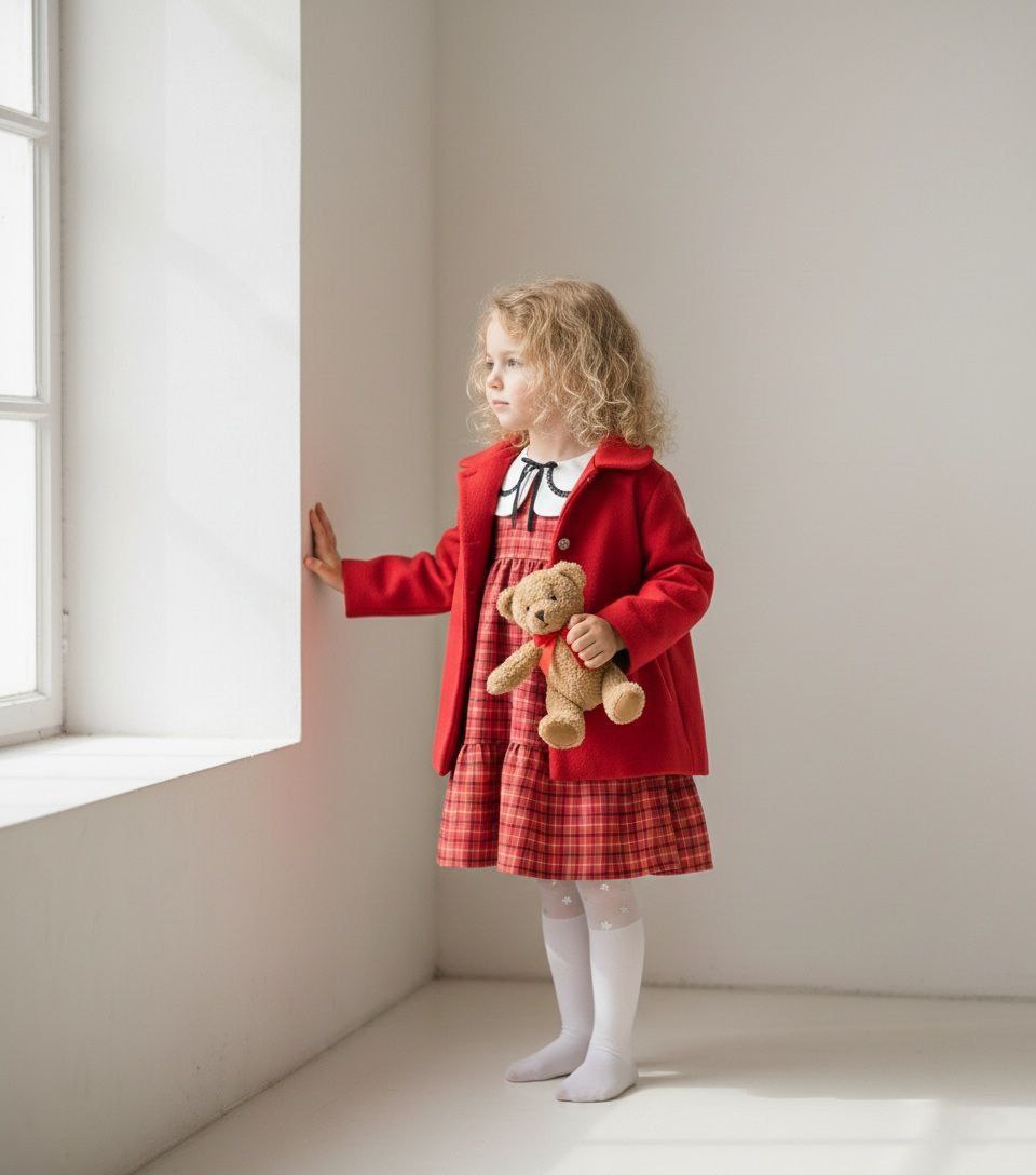 Kaşe ceket- ekose elbise takım