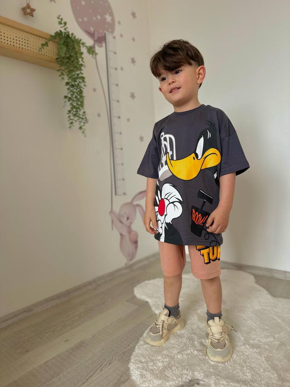 Çizgi karakter erkek çocuk takım