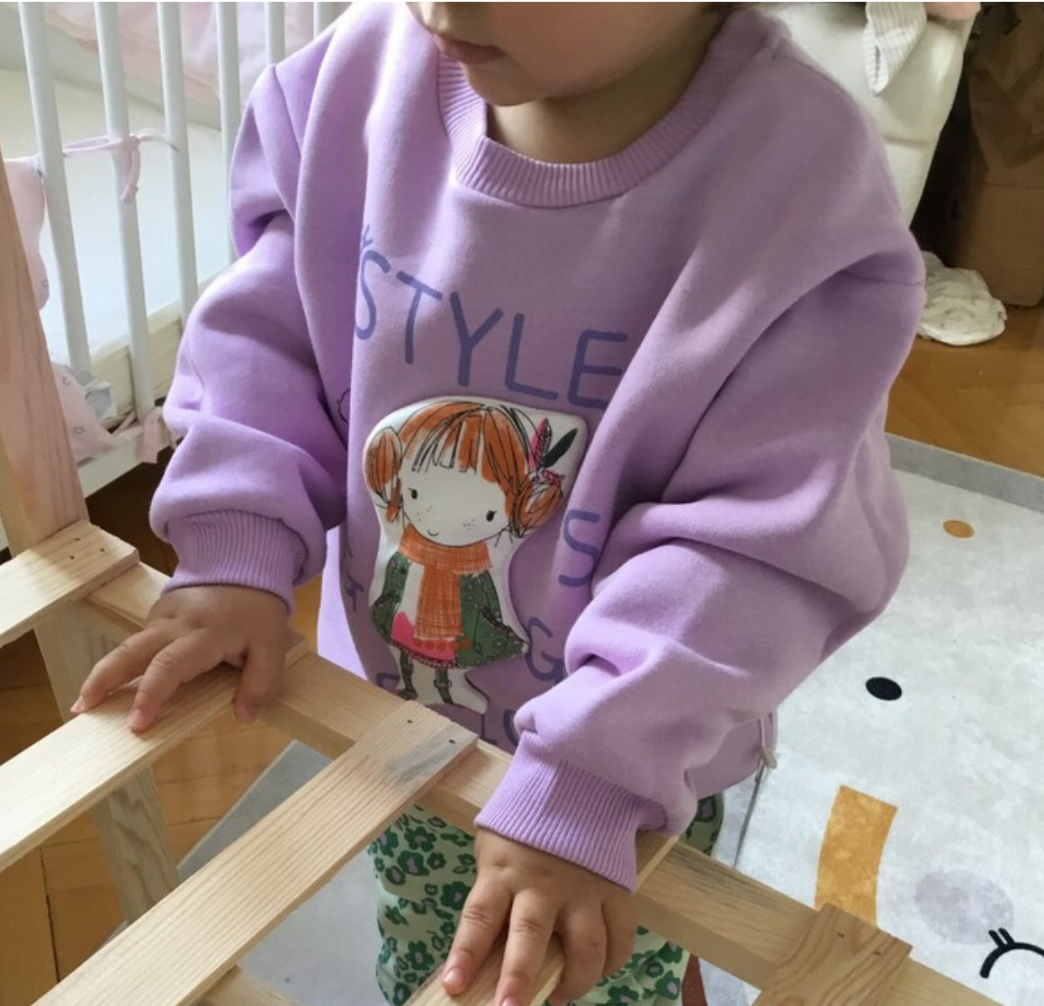 Kabartma desenli kız bebek takım