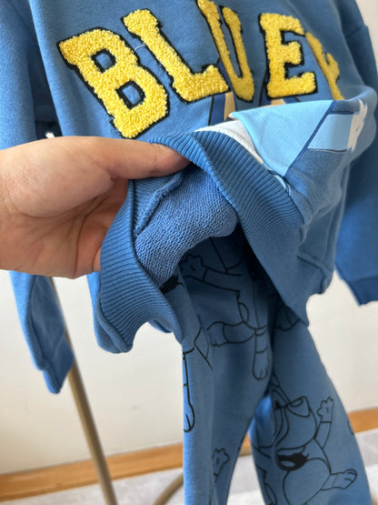 bluey punch işlemeli 3 iplik erkek çocuk takım