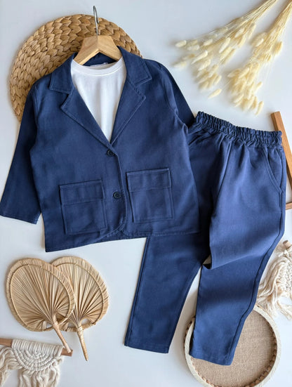 Lacivert erkek çocuk takım