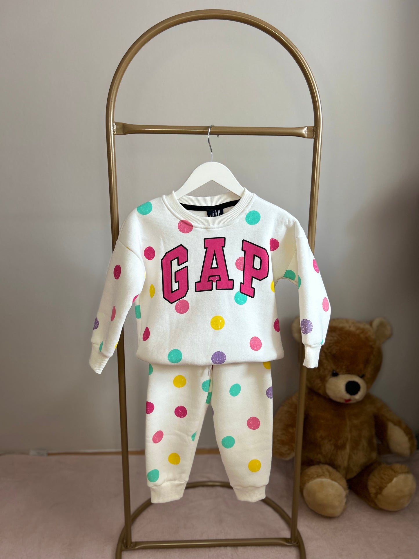 Gap puantiyeli şardonlu kız çocuk takım