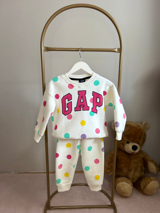 Gap puantiyeli şardonlu kız çocuk takım