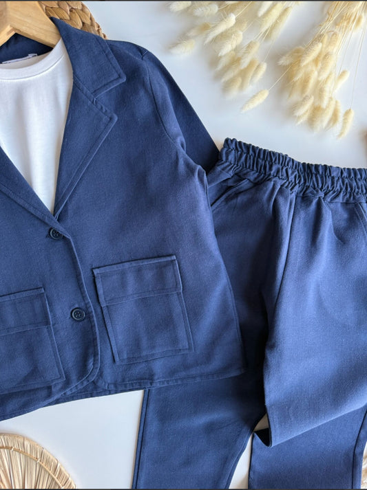 Lacivert erkek çocuk takım