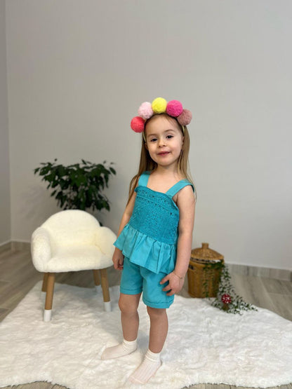 Örgülü şortlu takım