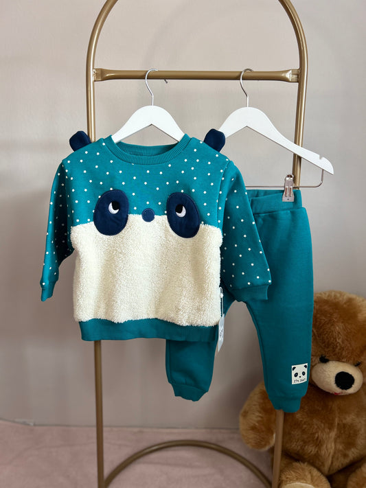 Yeşil panda peluş takım