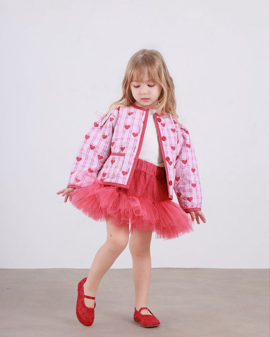 tütü etek kapitone ceket kalpli takım