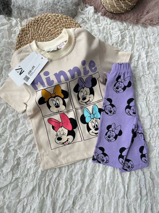 Minnie dizüstü tayt tişört takım
