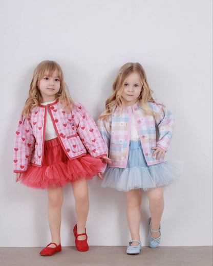 tütü etek kapitone ceket kalpli takım