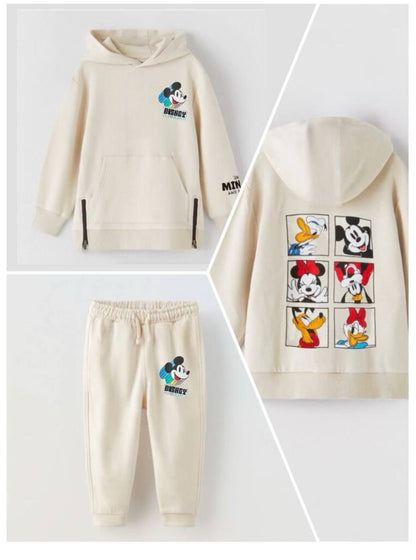 Mickey önden fermuarlı kapüşonlu takım