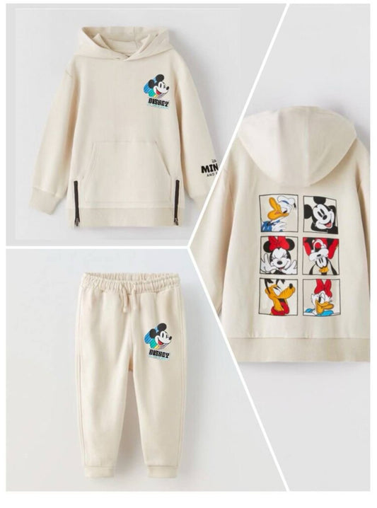 Mickey önden fermuarlı kapüşonlu takım