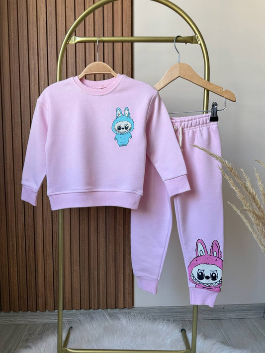 Labubu pembe 3 iplik takım