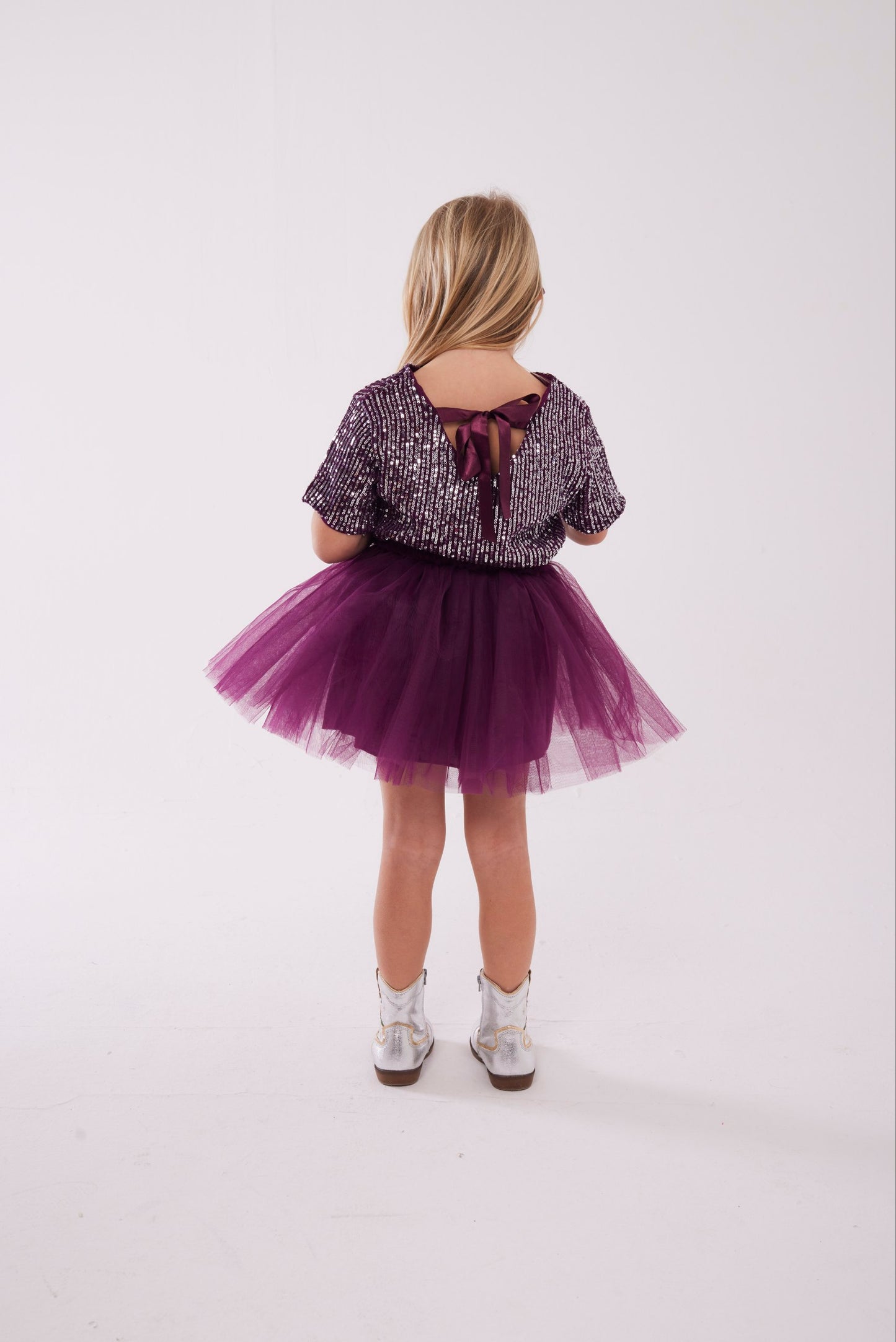 Pulpayet tütü etekli mor kız çocuk takım