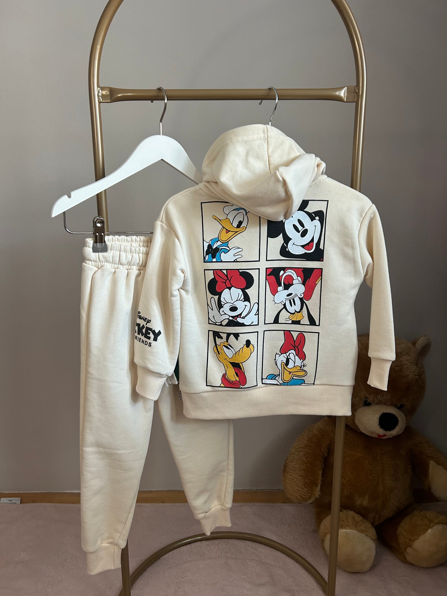 Mickey önden fermuarlı kapüşonlu takım