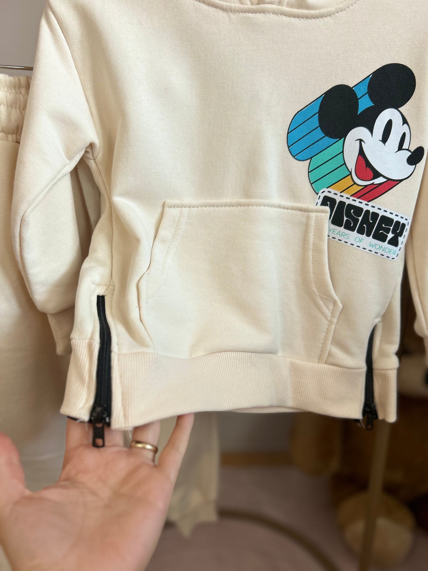 Mickey önden fermuarlı kapüşonlu takım