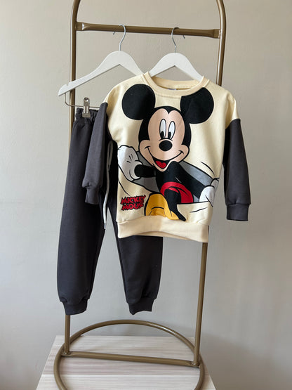 Mickey füme 3 iplik erkek çocuk takım