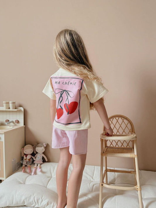 Cherry pembe kız çocuk takım