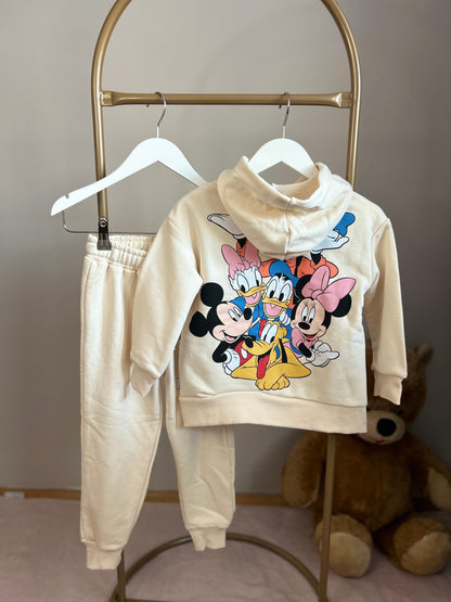 Mickey önden fermuar detaylı takım