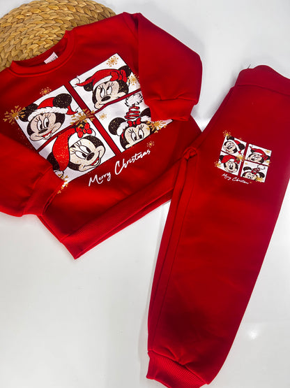 Minnie kırmızı şardonlu takım