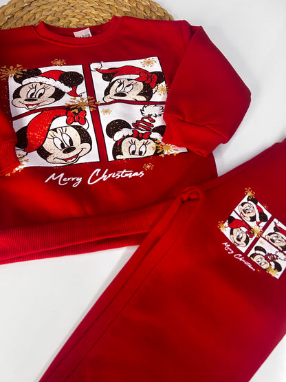 Minnie kırmızı şardonlu takım