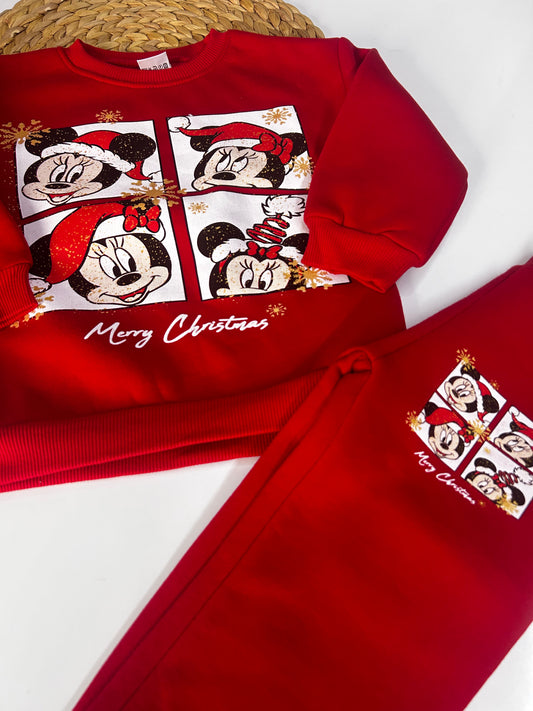 Minnie kırmızı şardonlu takım