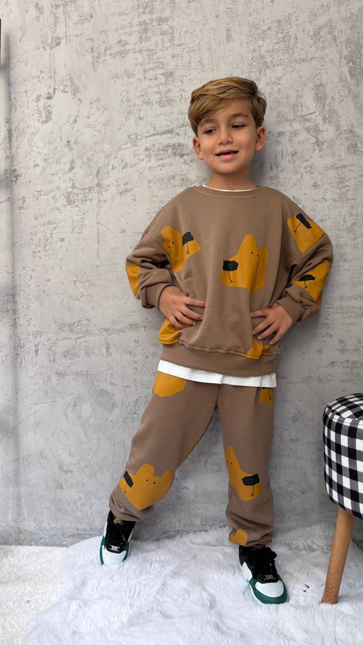 Kahve pinter erkek çocuk model