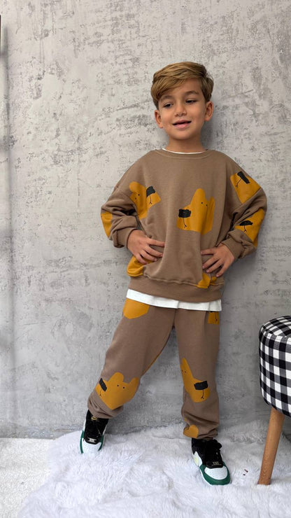 Kahve pinter erkek çocuk model