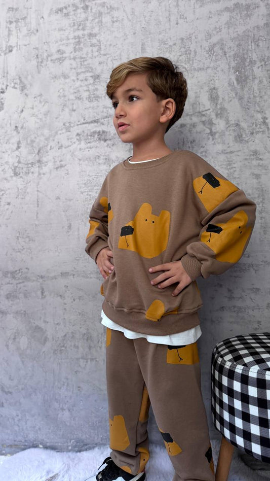 Kahve pinter erkek çocuk model