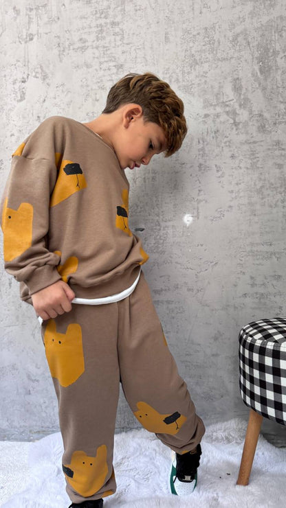 Kahve pinter erkek çocuk model